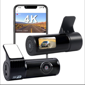 JT-4K-06 Ultra HD 2- Channel Dash Camera (64 GB SD Card)