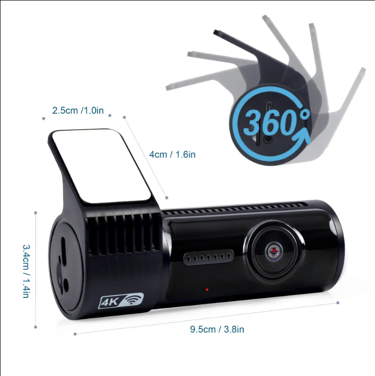 JT-4K-06 Ultra HD 2- Channel Dash Camera (64 GB SD Card) - Image 6