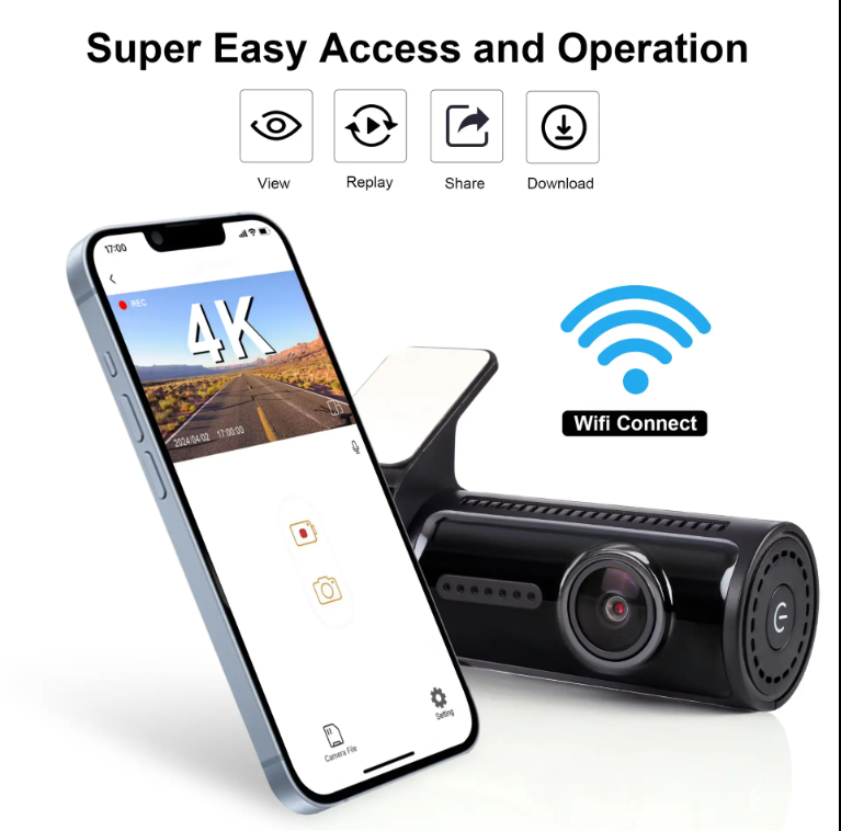 JT-4K-06 Ultra HD 2- Channel Dash Camera (64 GB SD Card) - Image 8